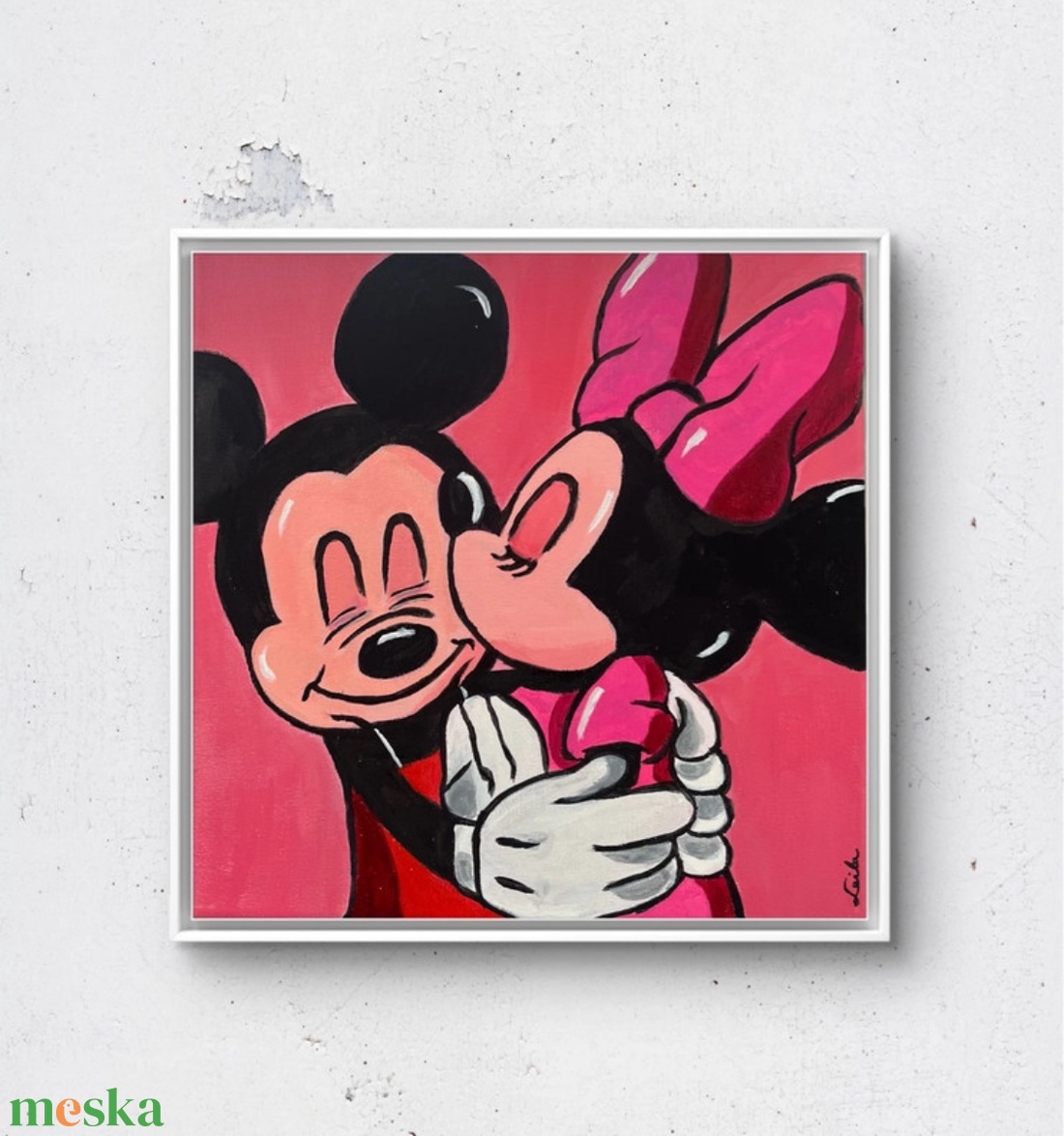 Mickey és Minnie akril festmény - művészet - festmény - akril - Meska.hu