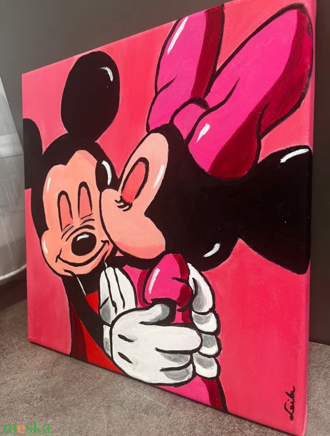 Mickey és Minnie akril festmény - művészet - festmény - akril - Meska.hu
