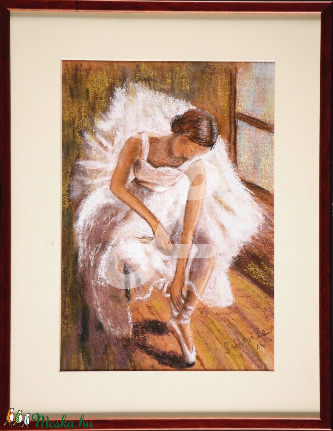 Balerina fényárban-pasztell festmény - - Meska.hu Balerina fényárban-pasztell festmény - - Meska.hu