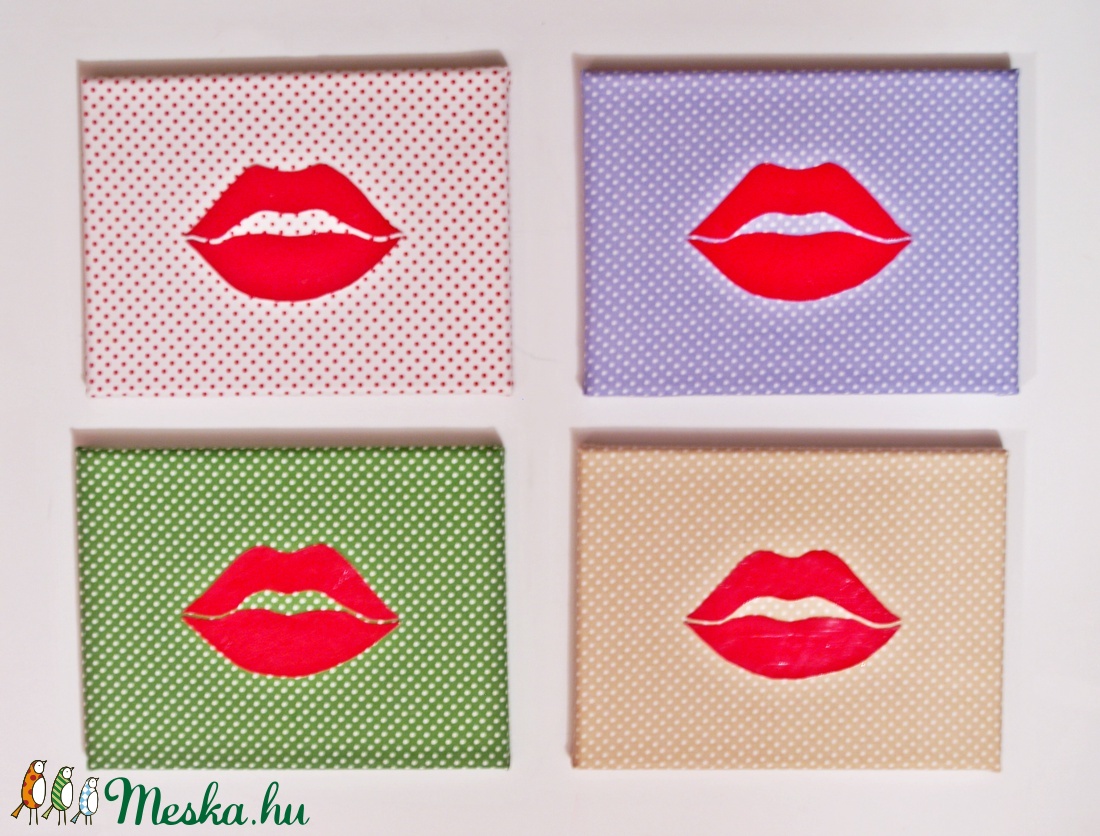  Pop-Art Dekor   kamaszlányoknak textil kép - művészet - kollázs - Meska.hu