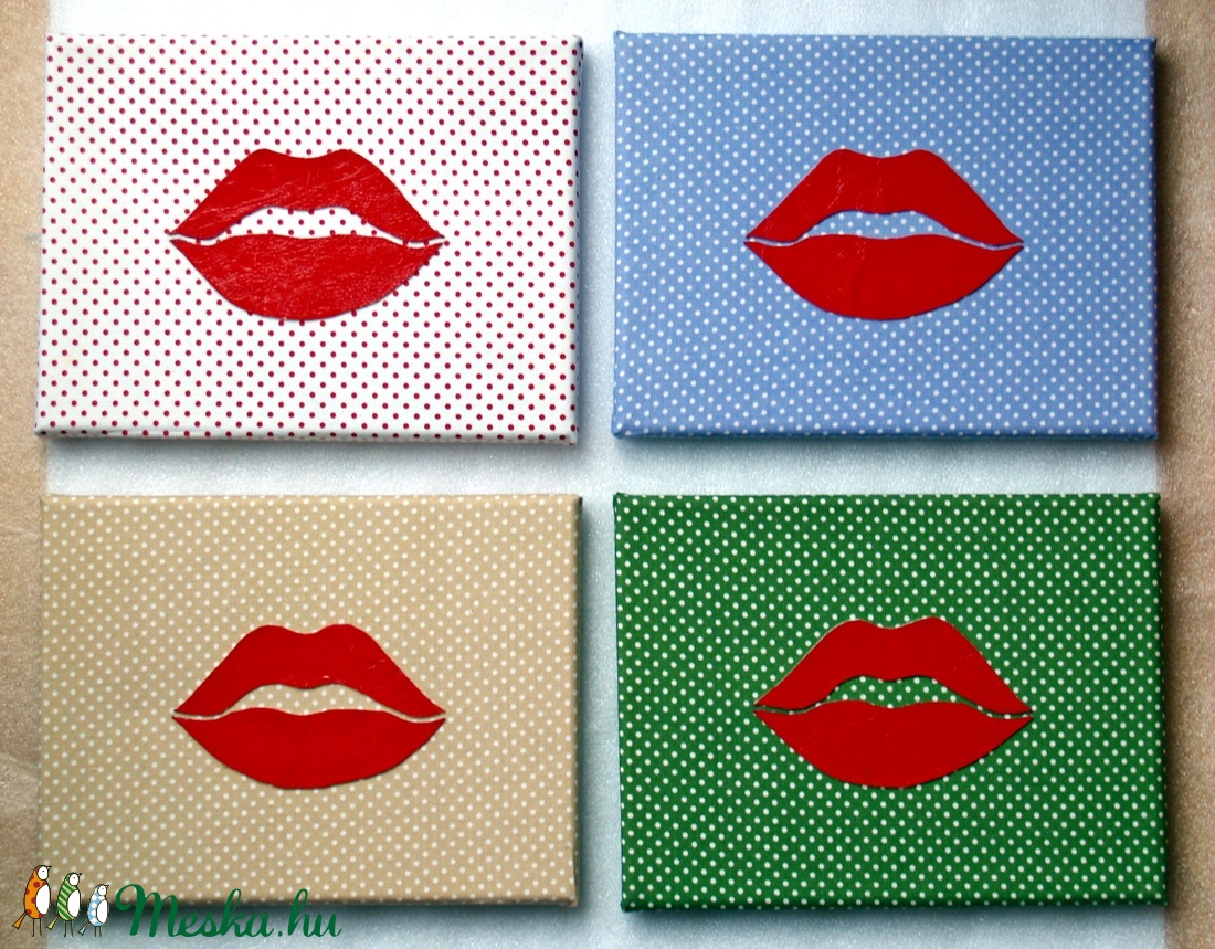  Pop-Art Dekor   kamaszlányoknak textil kép - művészet - kollázs - Meska.hu