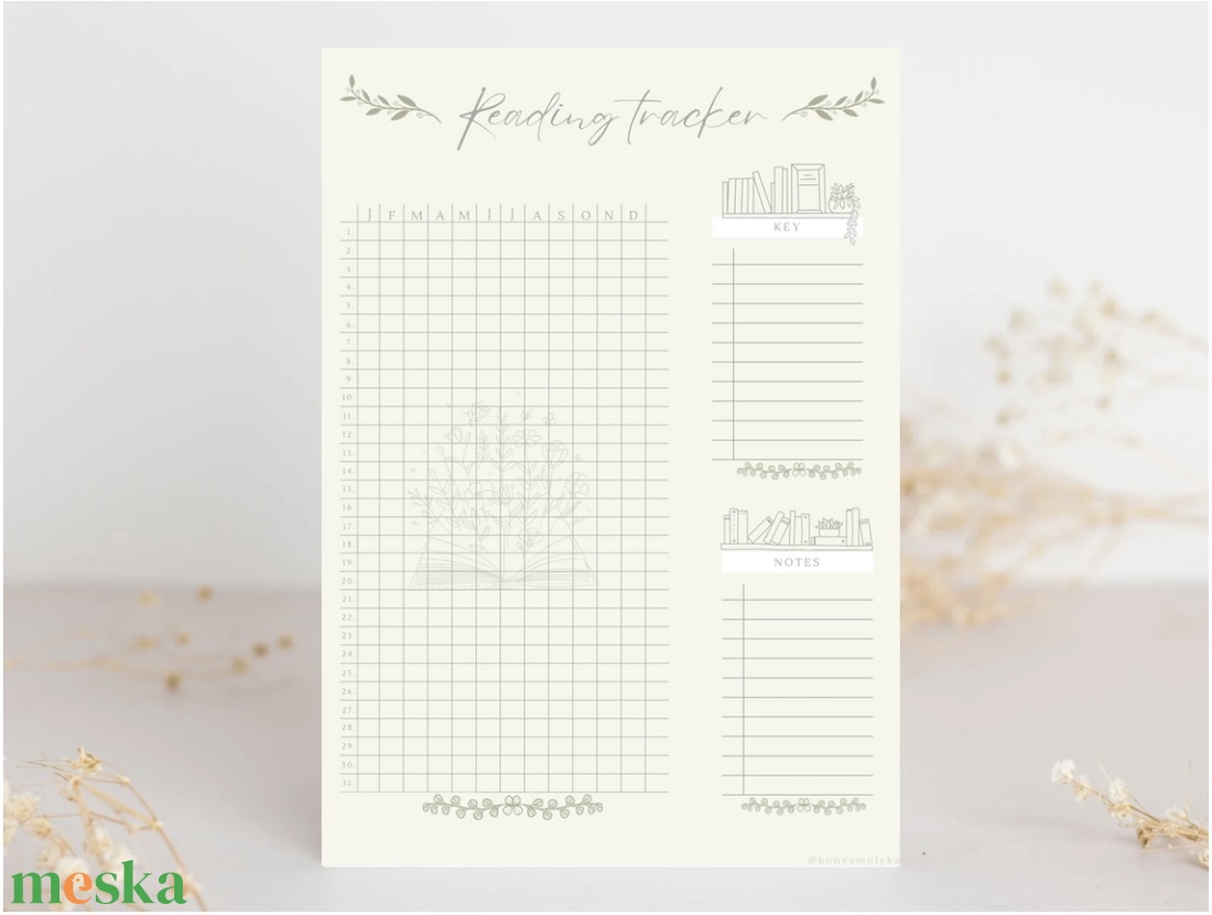 Egyszerű, virágos reading tracker, olvasásvezető könyvmolyoknak - művészet - grafika & illusztráció - digitális - Meska.hu Egyszerű, virágos reading tracker, olvasásvezető könyvmolyoknak - művészet - grafika & illusztráció - digitális - Meska.hu