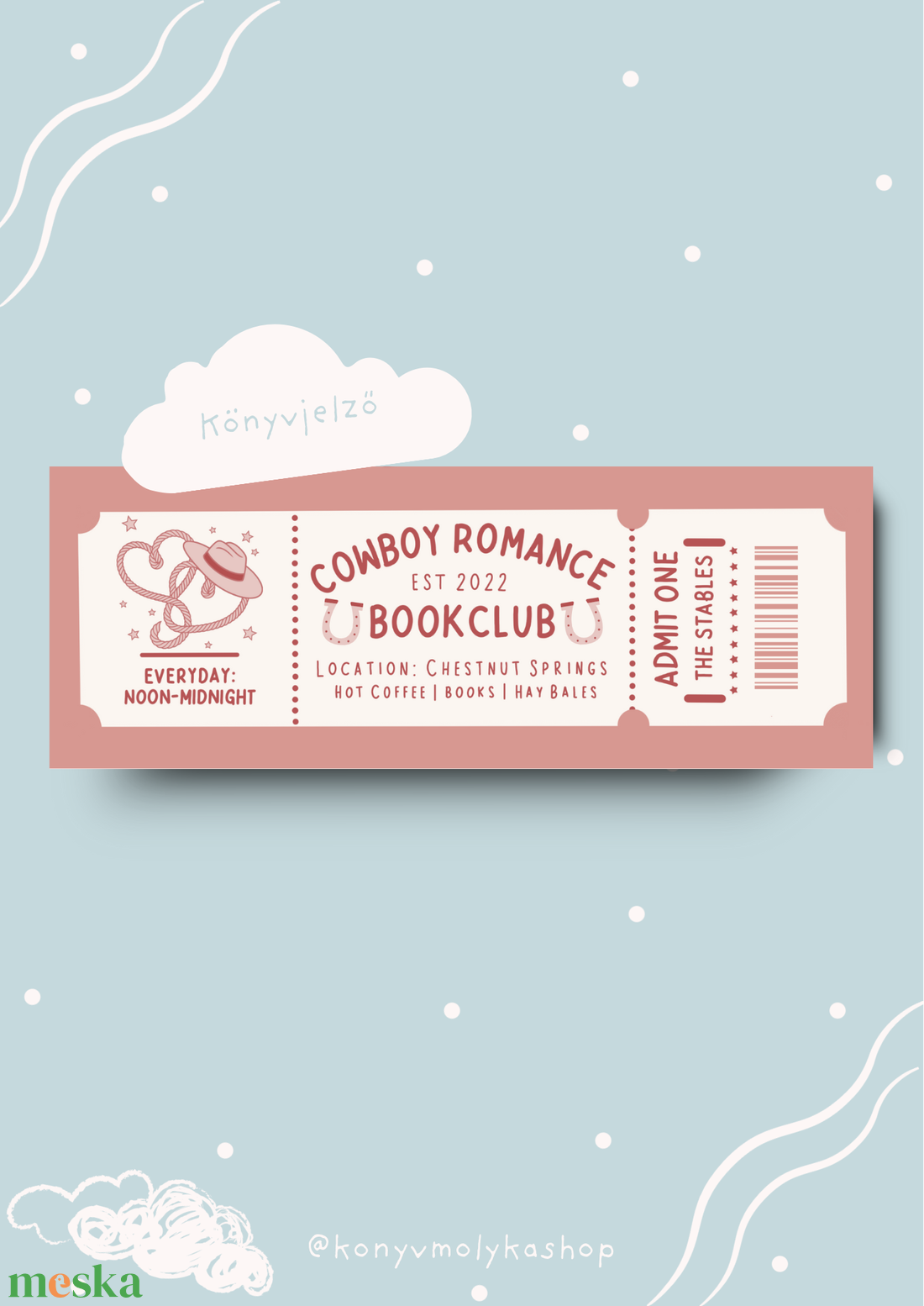 Cowboy romance könyvjelző könyvmolyoknak - művészet - grafika & illusztráció - egyéb rajzok - Meska.hu