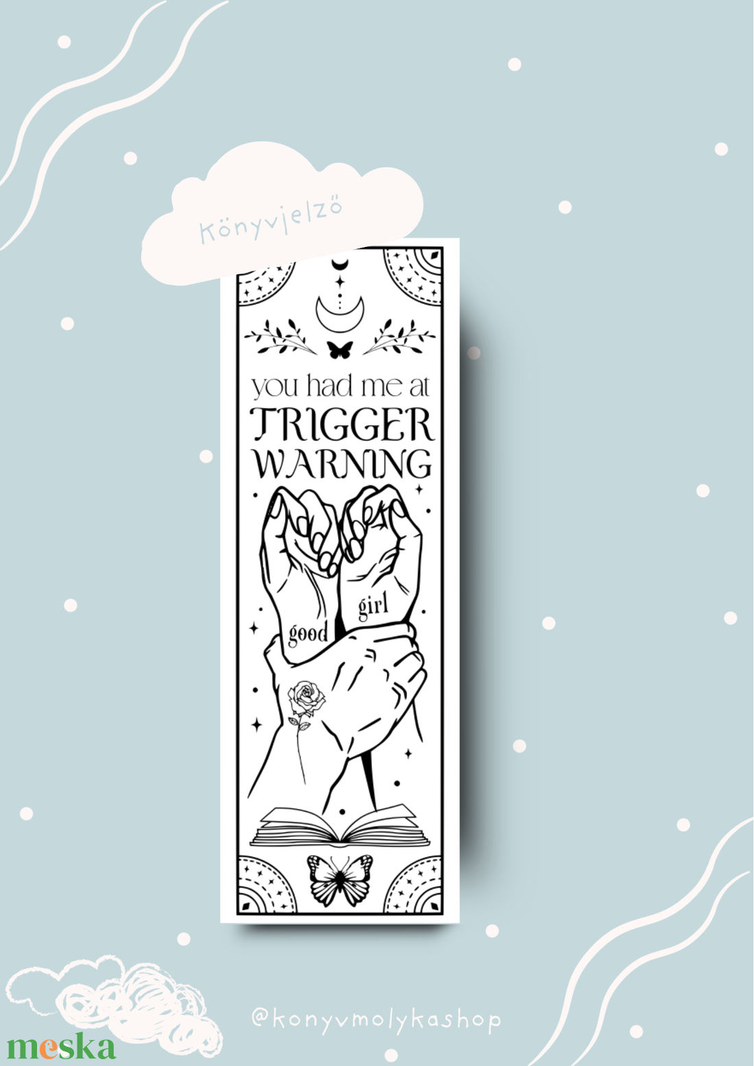 Trigger warning könyvjelző könyvmolyoknak - művészet - grafika & illusztráció - egyéb rajzok - Meska.hu Trigger warning könyvjelző könyvmolyoknak - művészet - grafika & illusztráció - egyéb rajzok - Meska.hu