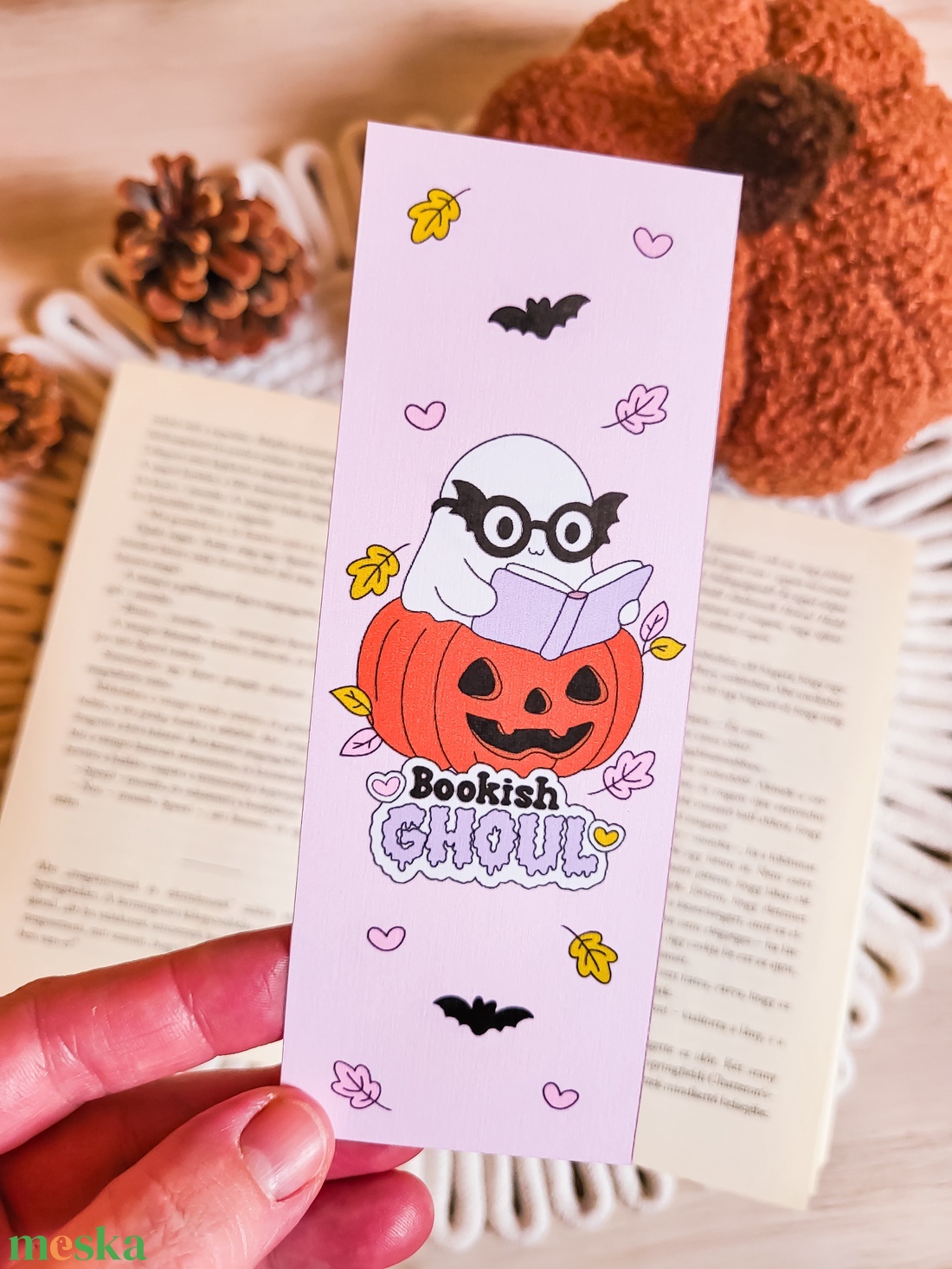 Bookish ghoul könyvjelző könyvmolyoknak - művészet - grafika & illusztráció - egyéb rajzok - Meska.hu
