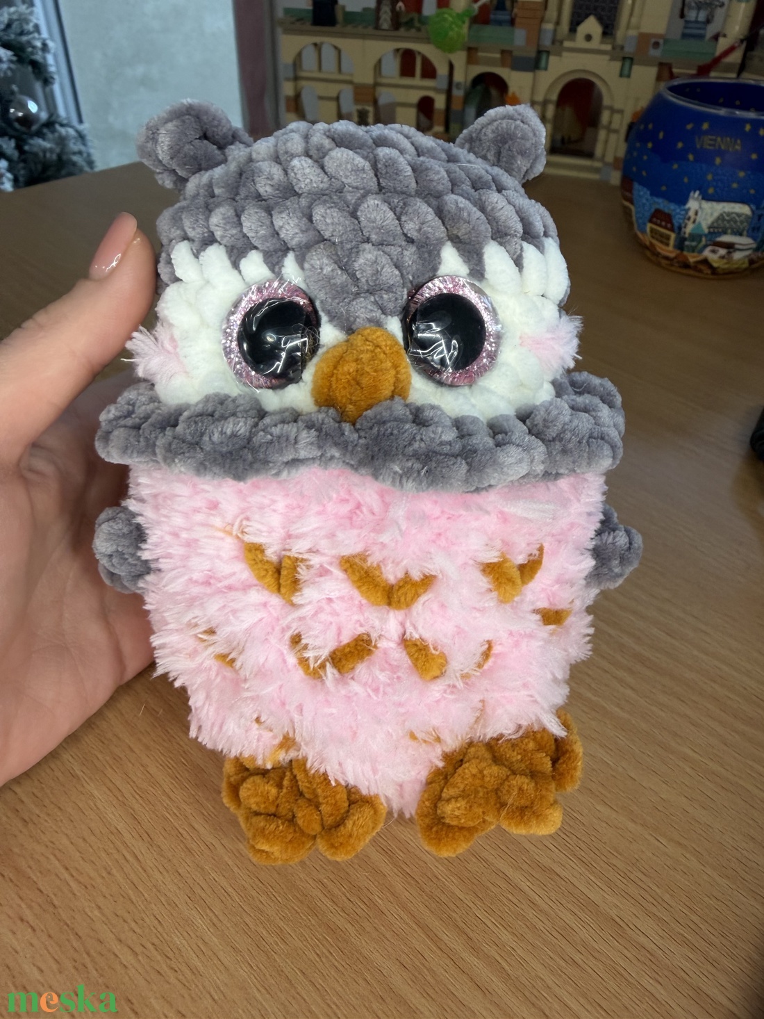 Horgolt plüss bagoly - játék & sport - plüssállat & játékfigura - bagoly - Meska.hu