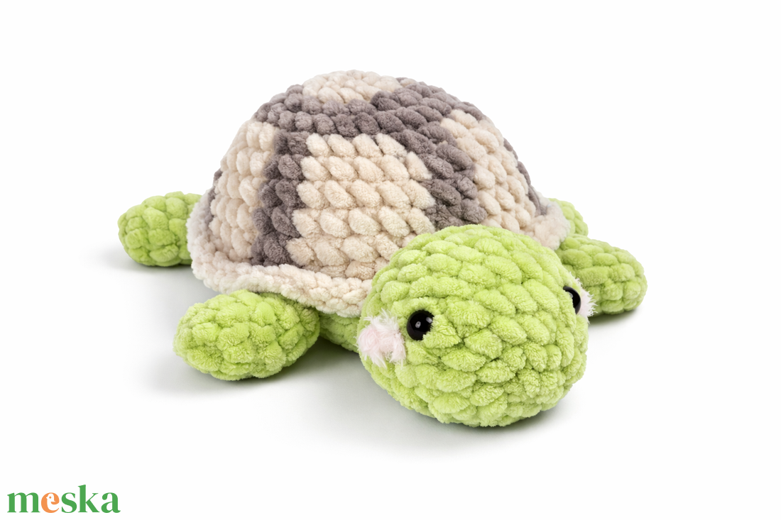 Horgolt teknős plüss - játék & sport - plüssállat & játékfigura - teknős - Meska.hu