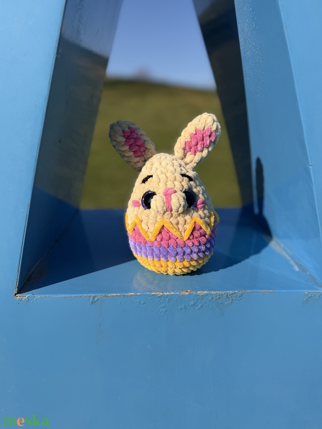 Horgolt húsvéti nyuszitojás - ünnepi díszek, dekorációk - húsvéti díszek és dekorációk - húsvéti tojás, hímestojás - Meska.hu
