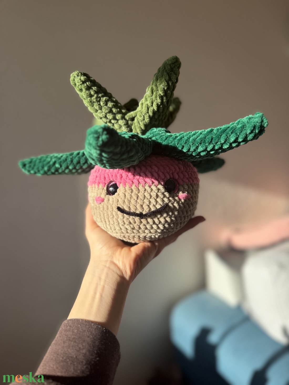 Horgolt aloe vera növény - otthon & életmód - virágdekoráció - virágdíszek - virágdísz kaspóban - Meska.hu