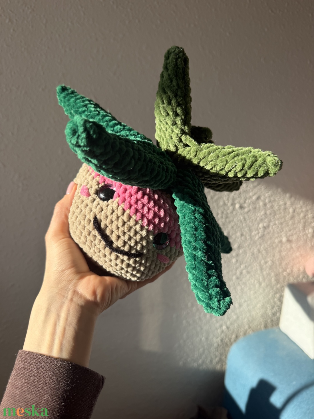 Horgolt aloe vera növény - otthon & életmód - virágdekoráció - virágdíszek - virágdísz kaspóban - Meska.hu