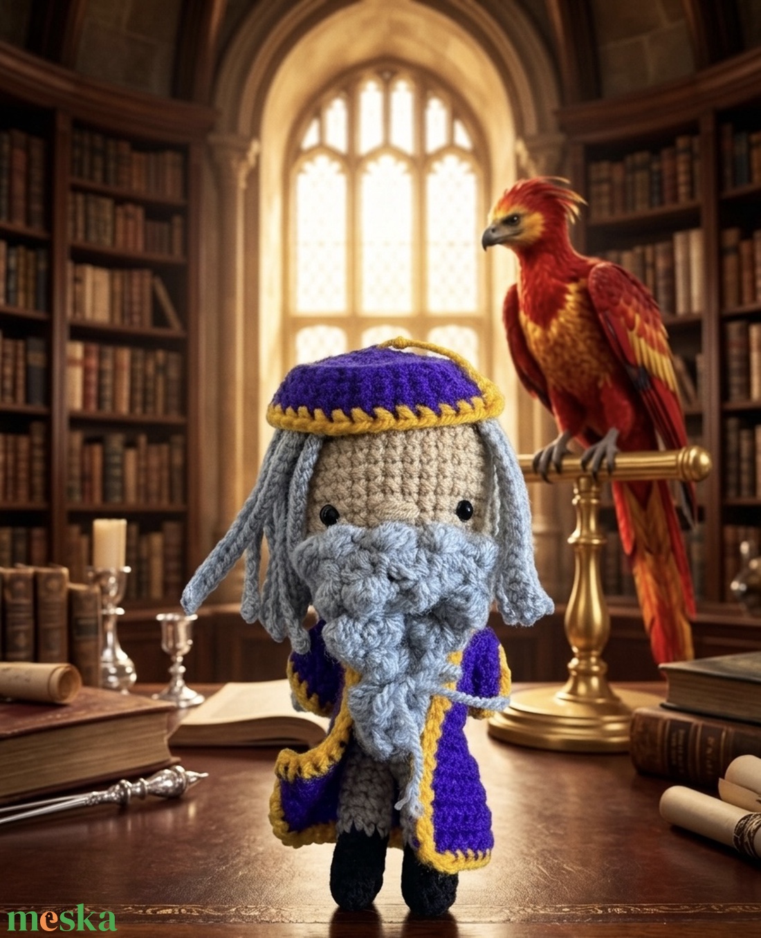 Horgolt Dumbledore figura - játék & sport - plüssállat & játékfigura - más figura - Meska.hu