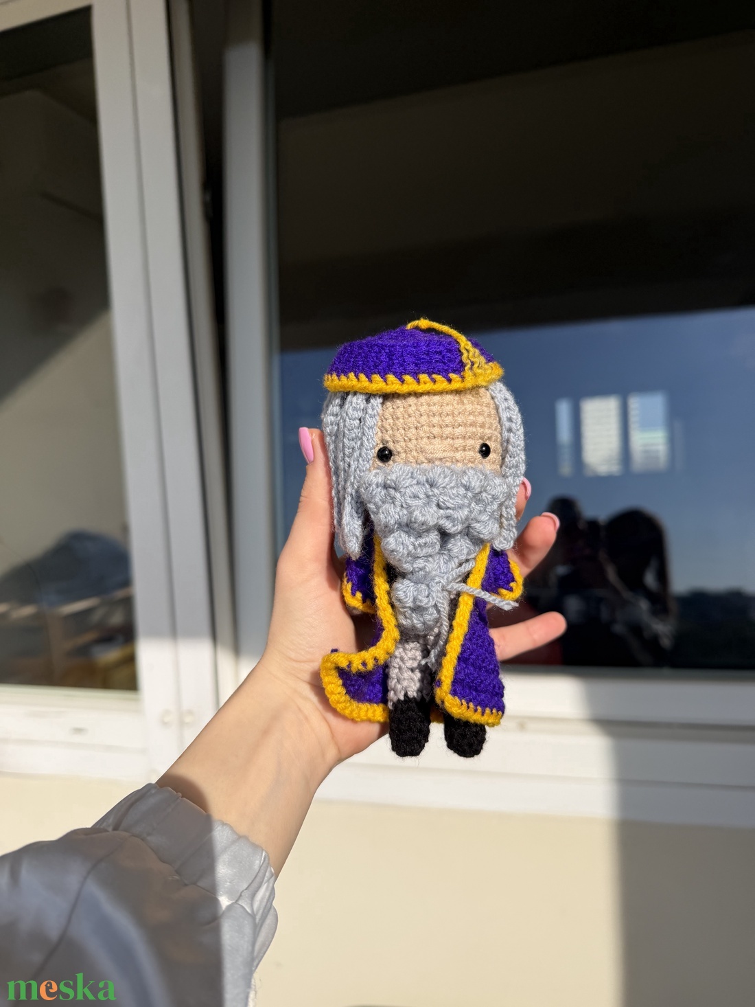 Horgolt Dumbledore figura - játék & sport - plüssállat & játékfigura - más figura - Meska.hu