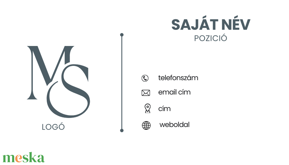 Személyre szabott, digitális névjegykártya - művészet - grafika & illusztráció - digitális - Meska.hu