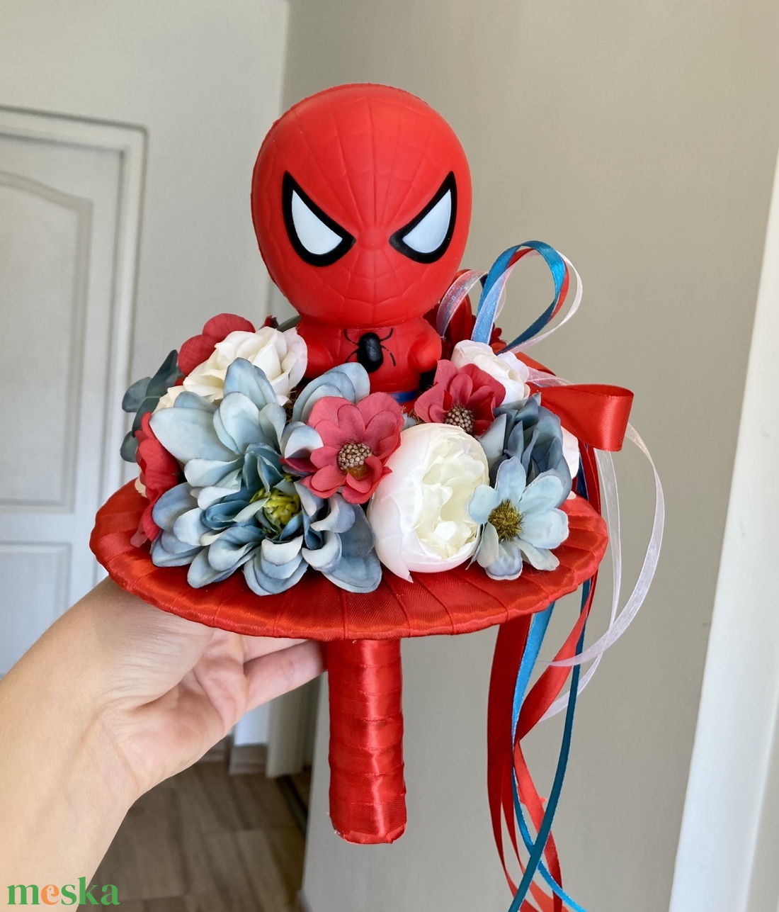 Szuperhősös ballagási csokor - pókember - otthon & életmód - dekoráció - Meska.hu