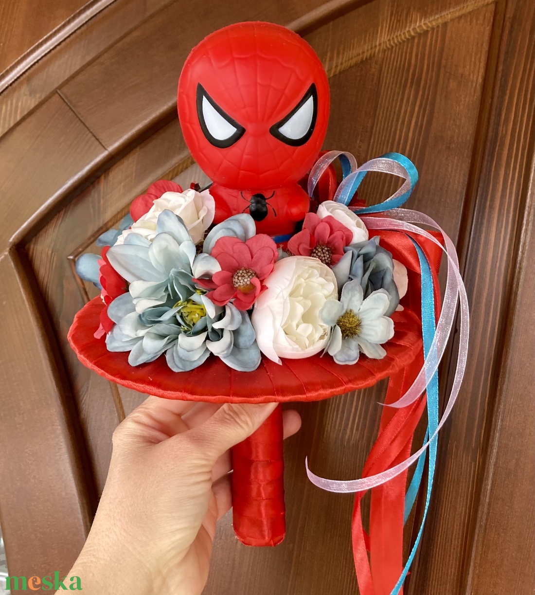 Szuperhősös ballagási csokor - pókember - otthon & életmód - dekoráció - Meska.hu