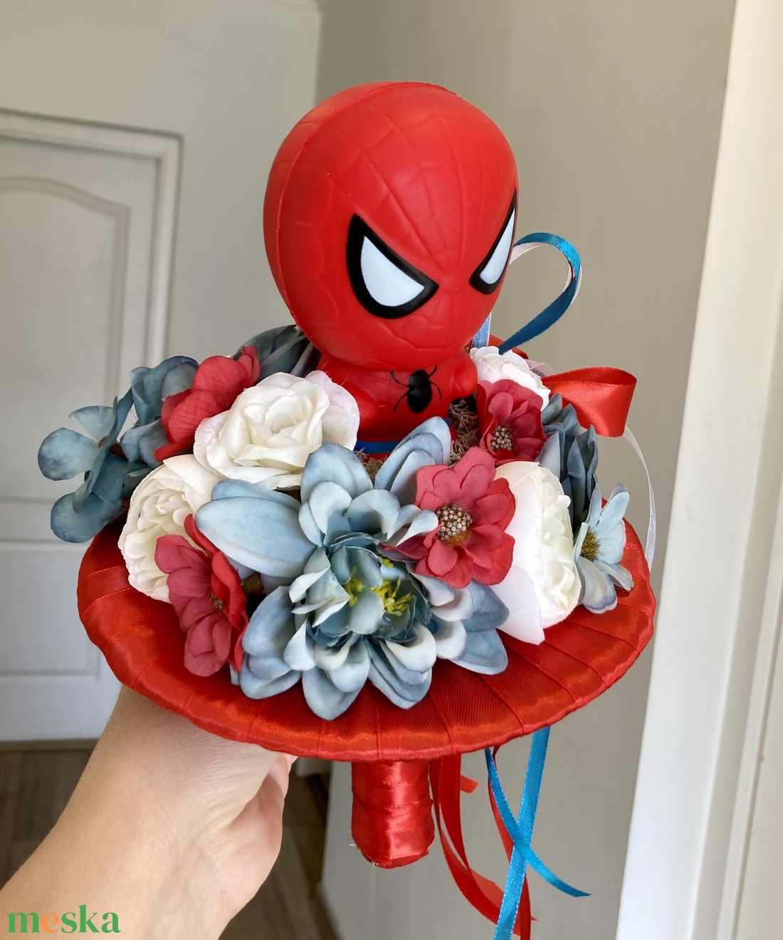 Szuperhősös ballagási csokor - pókember - otthon & életmód - dekoráció - Meska.hu