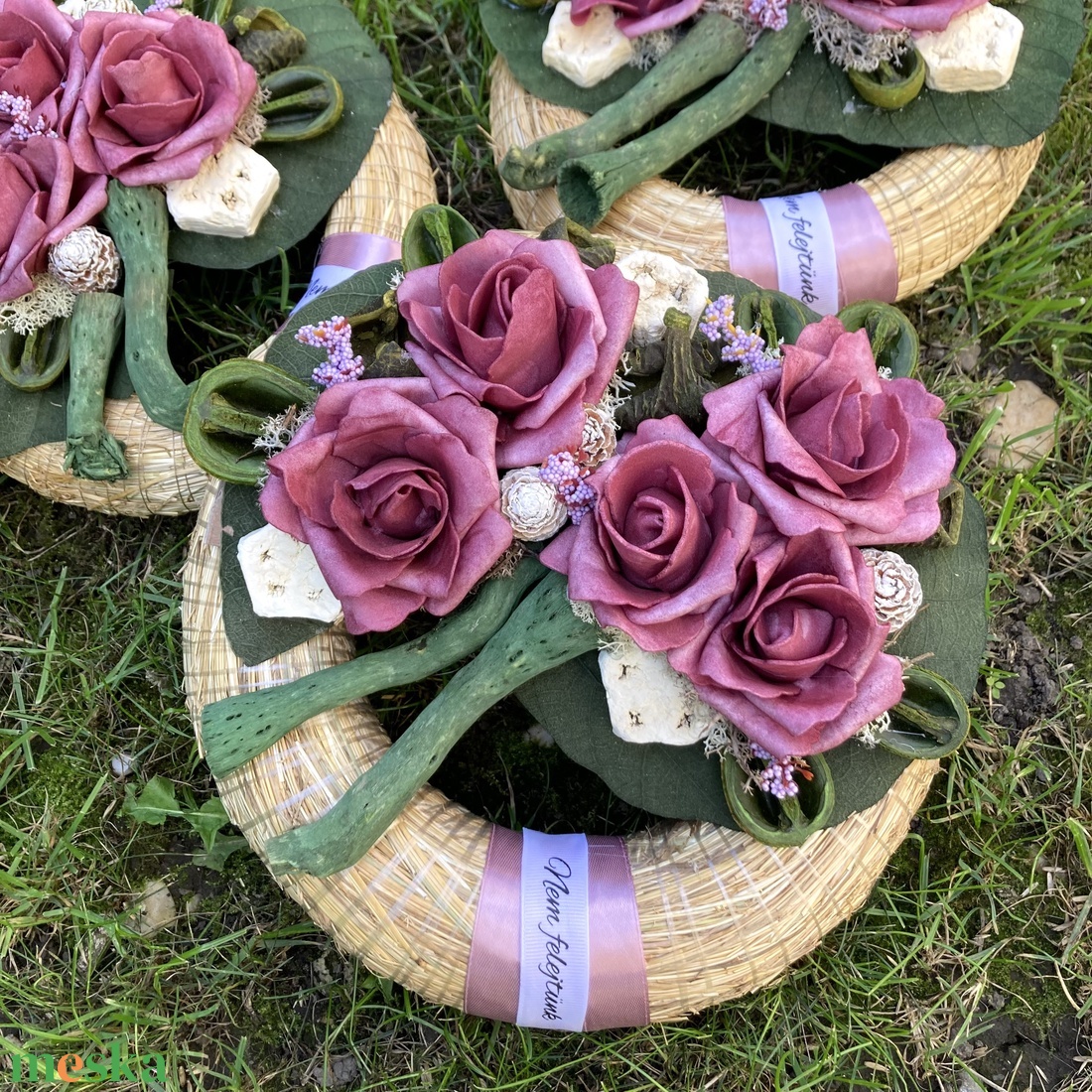 Mindenszentek koszorú - otthon & életmód - vallás - temetkezési tárgy - Meska.hu