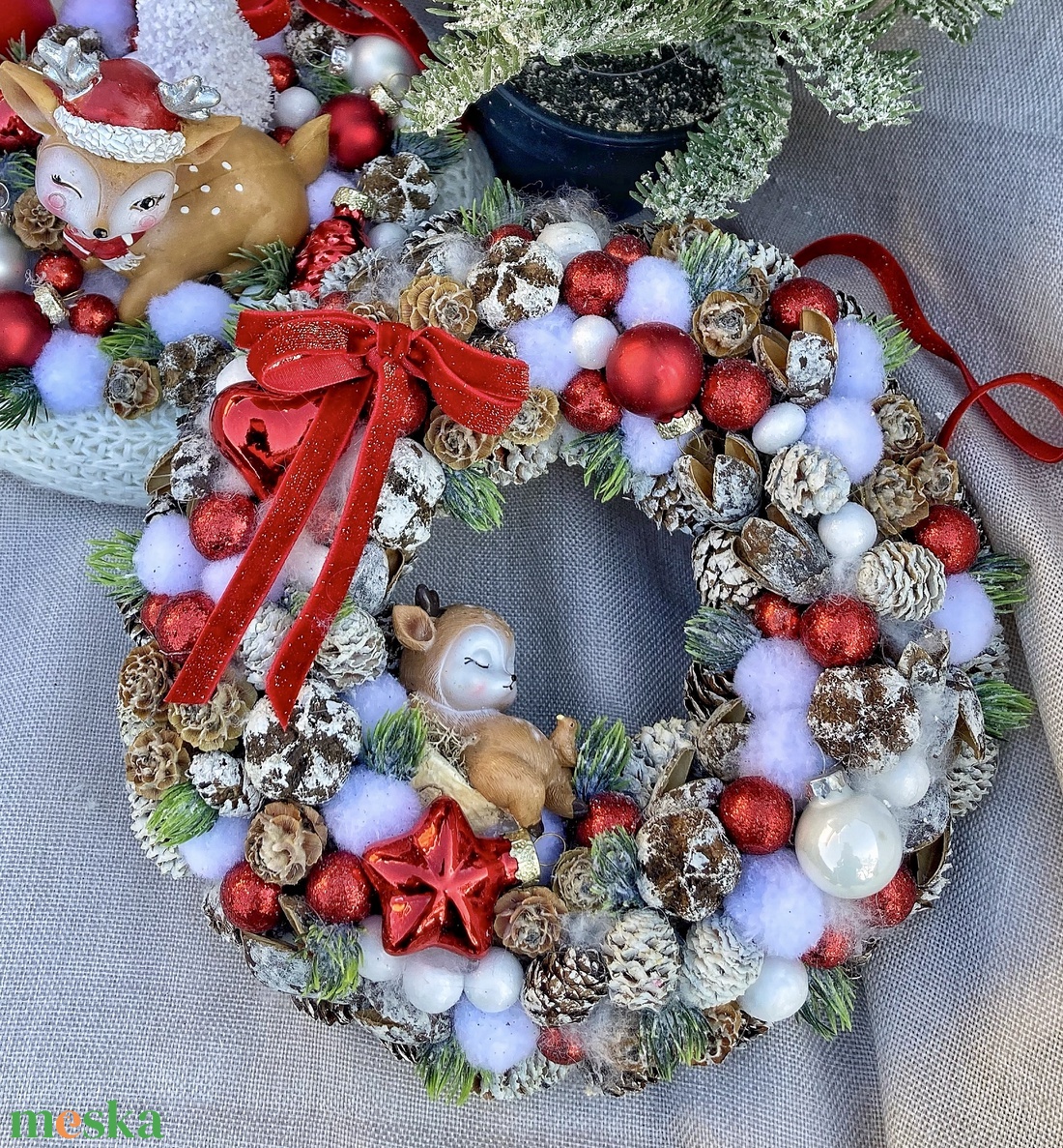 Adventi kopogtató - karácsony - adventi díszek - adventi ajtódísz - Meska.hu