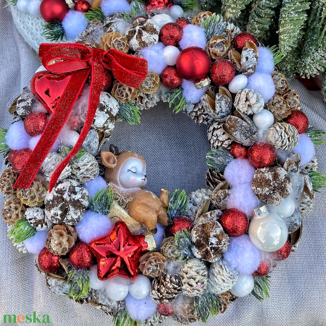 Adventi kopogtató - karácsony - adventi díszek - adventi ajtódísz - Meska.hu