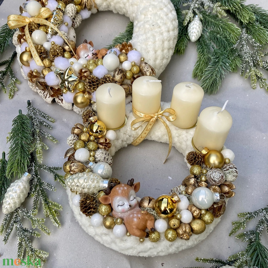 Adventi koszorú - karácsony - adventi díszek - adventi koszorú - Meska.hu