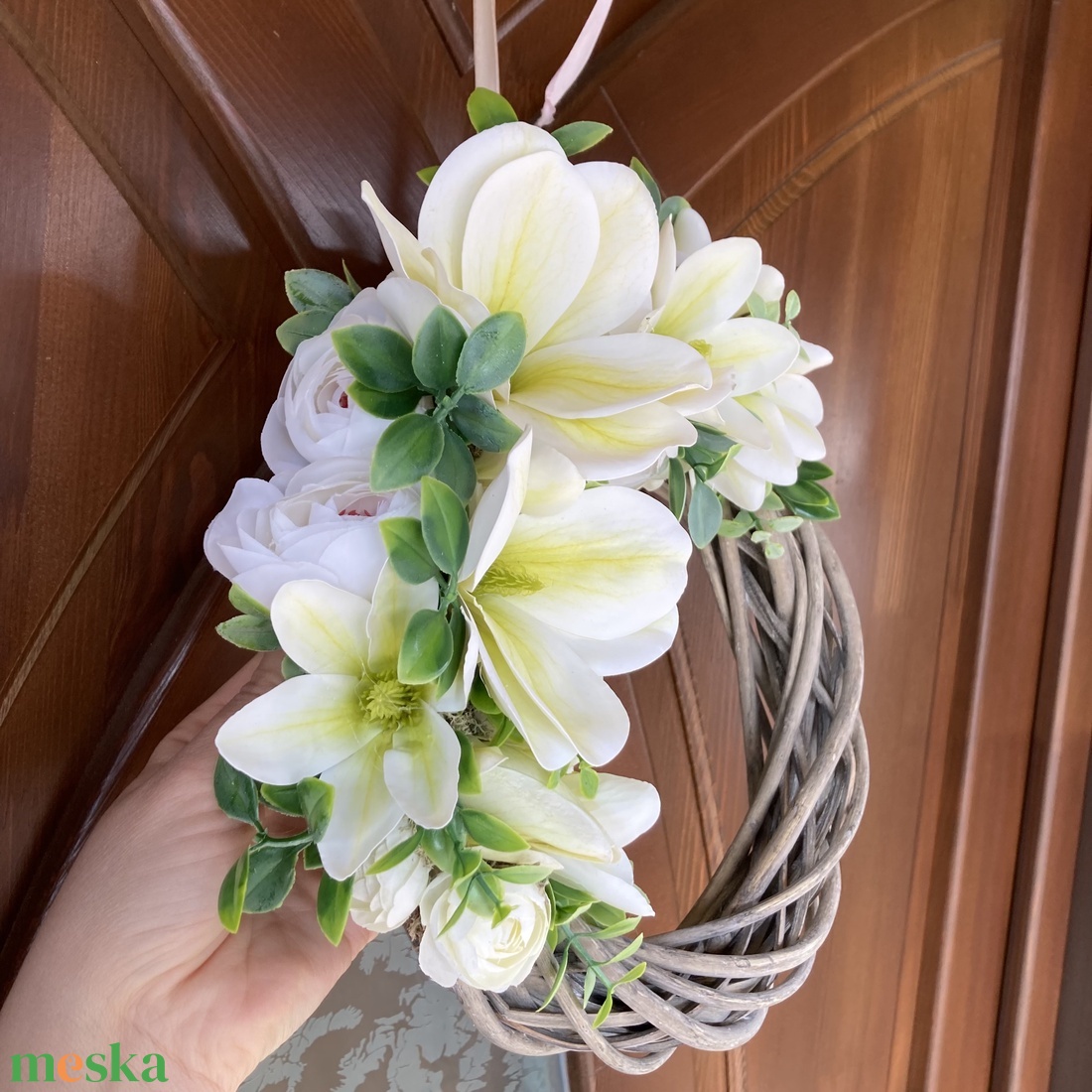 Magnólia ajtódísz - otthon & életmód - dekoráció - ajtó- és ablak dekoráció - ajtódísz & kopogtató - Meska.hu