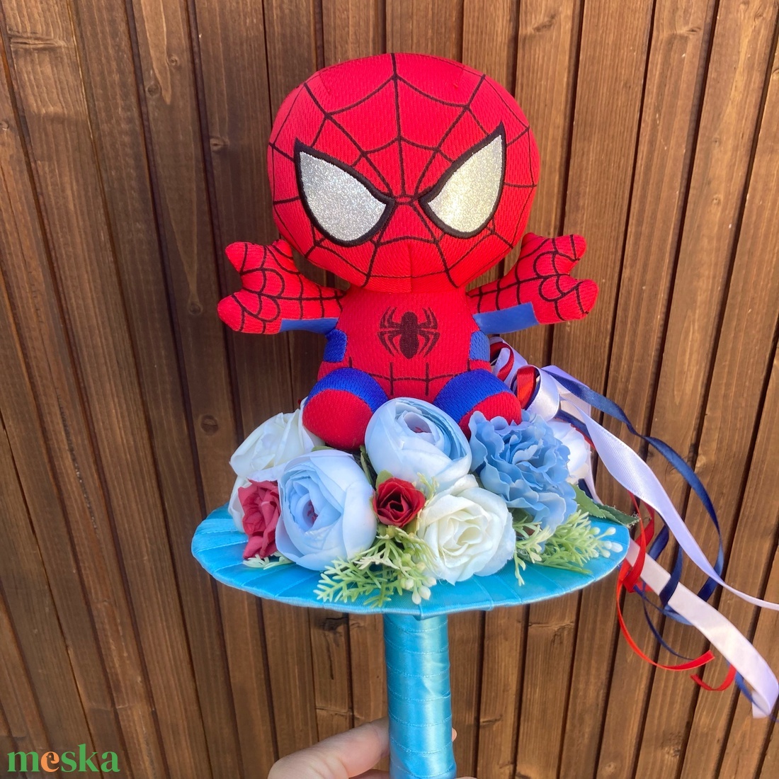 Pókember ovis ballagási csokor - otthon & életmód - dekoráció - virágdísz és tartó - csokor & virágdísz - Meska.hu
