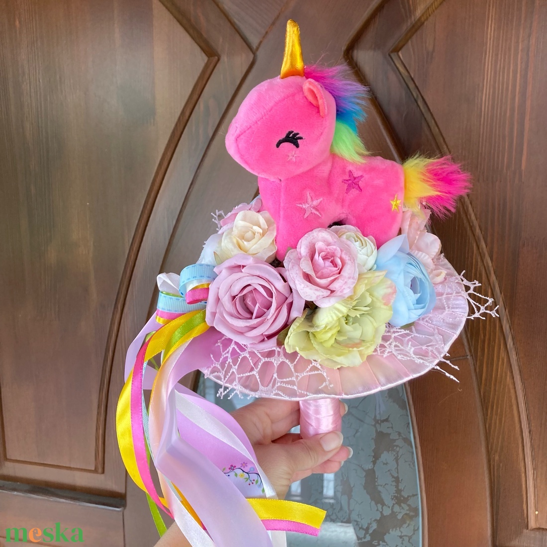 Unikornis ballagási csokor  - otthon & életmód - dekoráció - Meska.hu