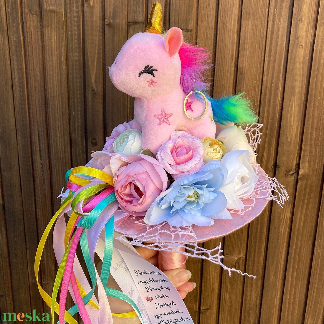 Unikornis ballagási csokor - otthon & életmód - dekoráció - Meska.hu