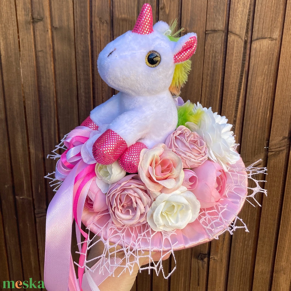 Unikornis ballagási csokor  - otthon & életmód - dekoráció - Meska.hu