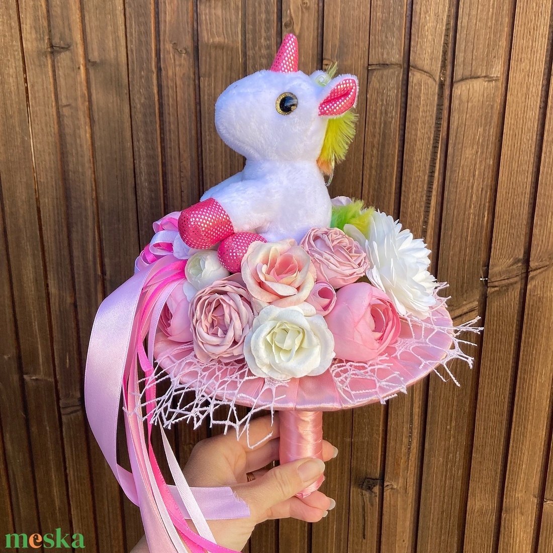 Unikornis ballagási csokor  - otthon & életmód - dekoráció - Meska.hu