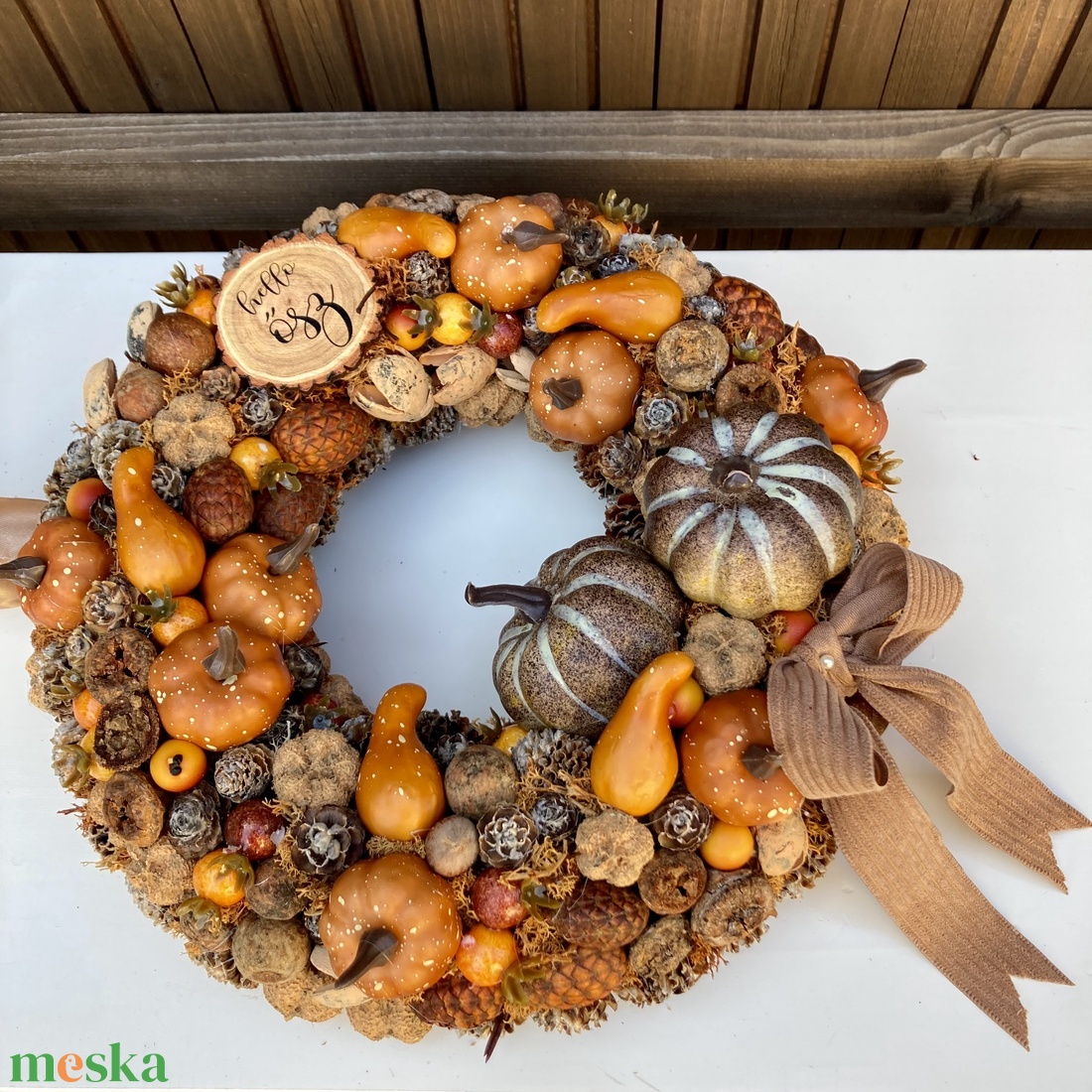 Őszi ajtódísz 30 cm - otthon & életmód - dekoráció - ajtó- és ablak dekoráció - ajtódísz & kopogtató - Meska.hu