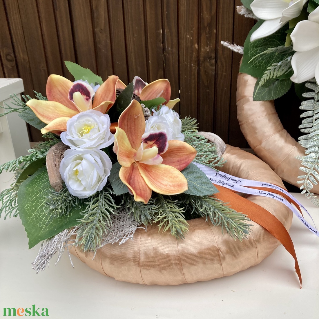 Sírdísz 30 cm - otthon & életmód - vallás - temetkezési tárgy - sírkoszorú, kegyeleti koszorú - Meska.hu Sírdísz 30 cm - otthon & életmód - vallás - temetkezési tárgy - sírkoszorú, kegyeleti koszorú - Meska.hu