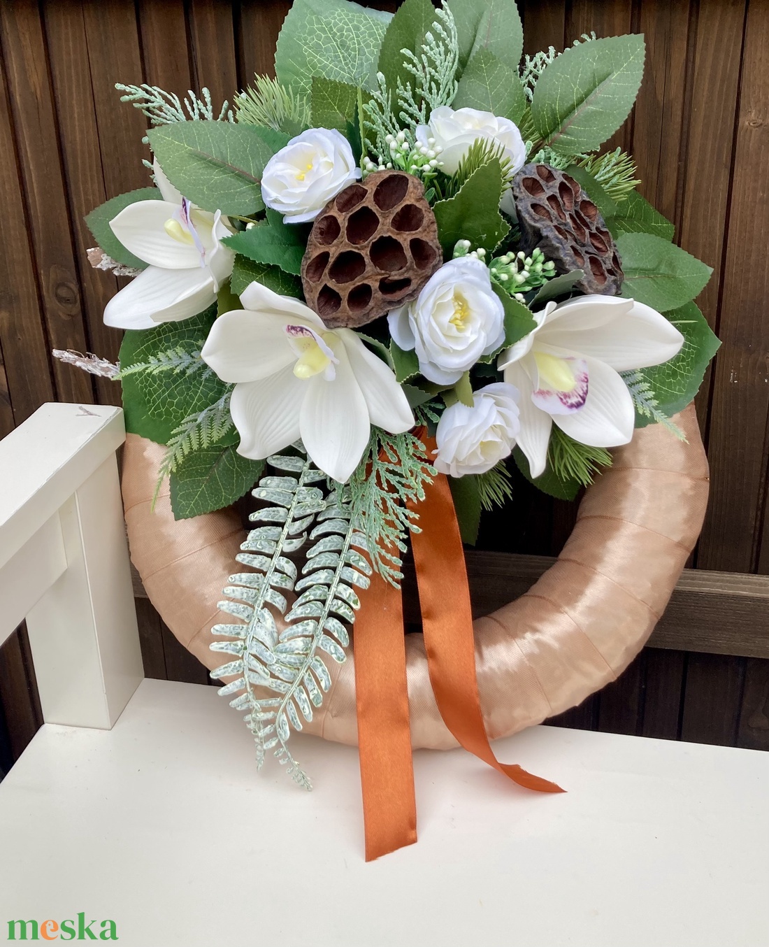 Sírdísz 30 cm - otthon & életmód - vallás - temetkezési tárgy - sírkoszorú, kegyeleti koszorú - Meska.hu Sírdísz 30 cm - otthon & életmód - vallás - temetkezési tárgy - sírkoszorú, kegyeleti koszorú - Meska.hu