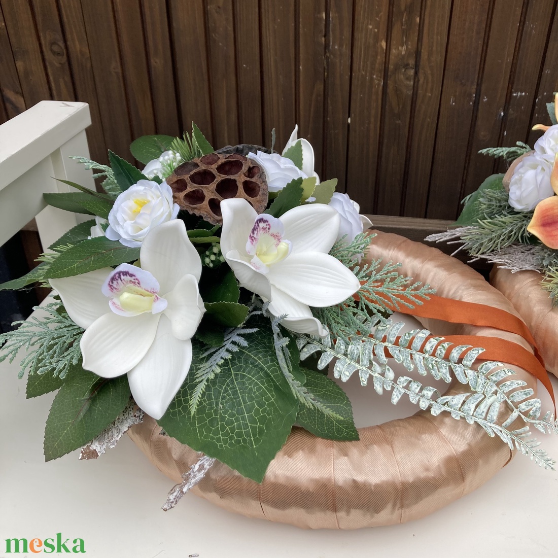 Sírdísz 30 cm - otthon & életmód - vallás - temetkezési tárgy - sírkoszorú, kegyeleti koszorú - Meska.hu Sírdísz 30 cm - otthon & életmód - vallás - temetkezési tárgy - sírkoszorú, kegyeleti koszorú - Meska.hu