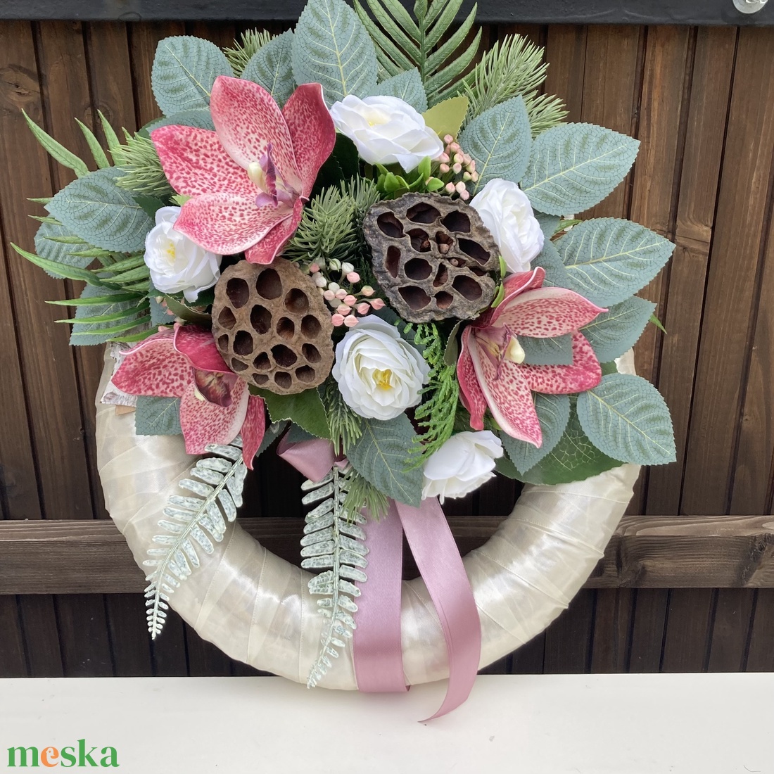 Sírdísz 30 cm - otthon & életmód - vallás - temetkezési tárgy - sírkoszorú, kegyeleti koszorú - Meska.hu Sírdísz 30 cm - otthon & életmód - vallás - temetkezési tárgy - sírkoszorú, kegyeleti koszorú - Meska.hu
