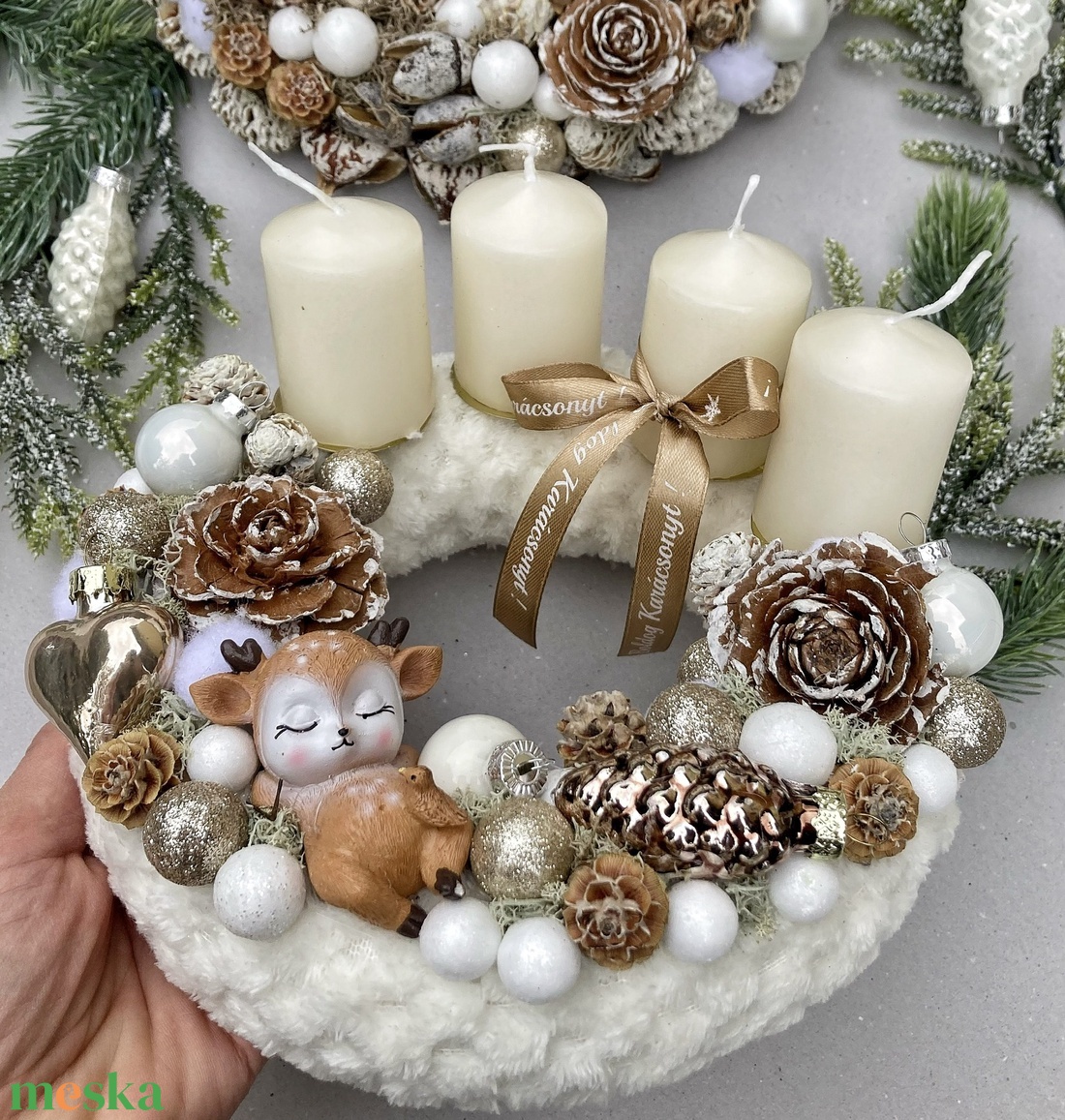 Adventi koszorú - karácsony - adventi díszek - adventi koszorú - Meska.hu