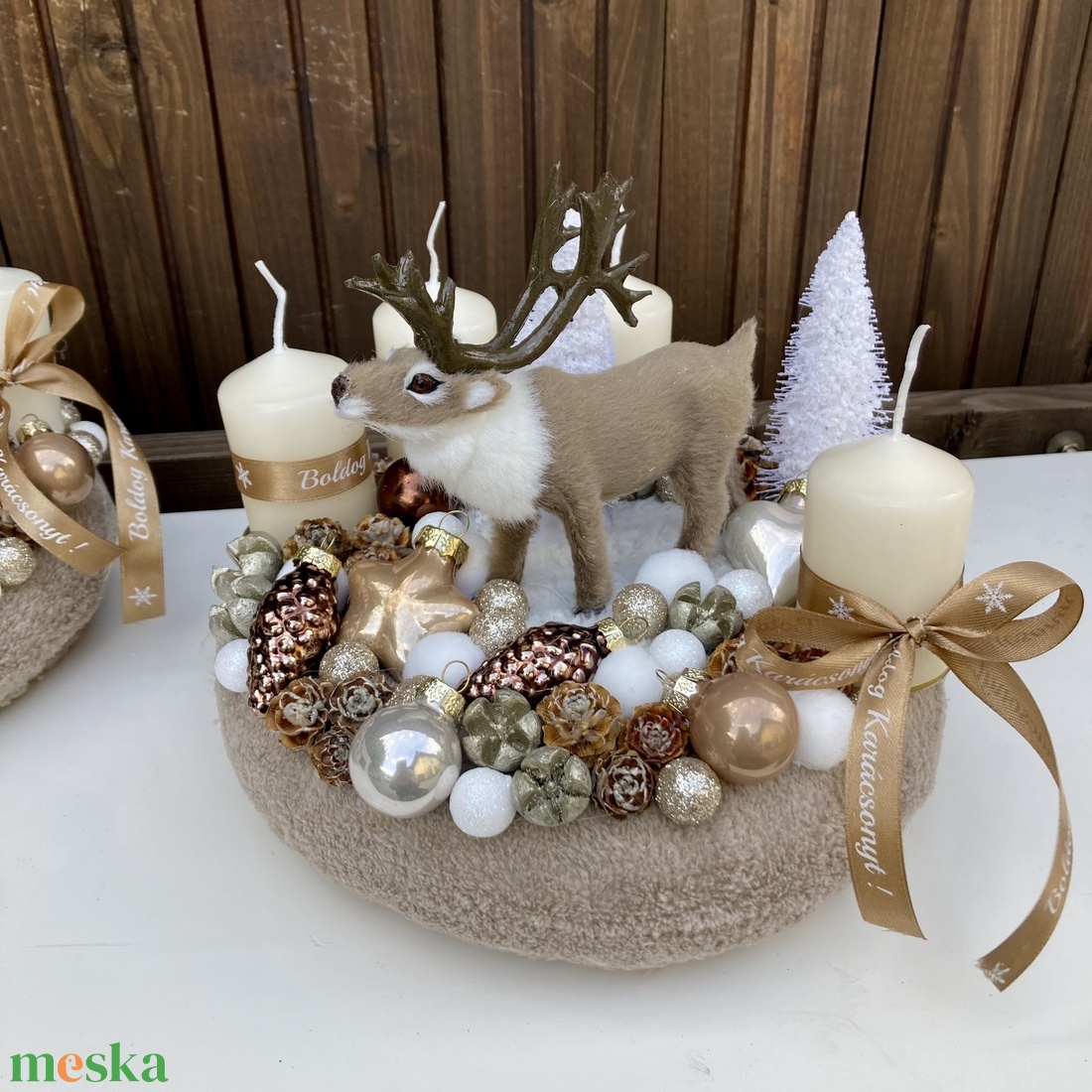 Adventi koszorú szarvassal - karácsony - adventi díszek - adventi koszorú - Meska.hu Adventi koszorú szarvassal - karácsony - adventi díszek - adventi koszorú - Meska.hu
