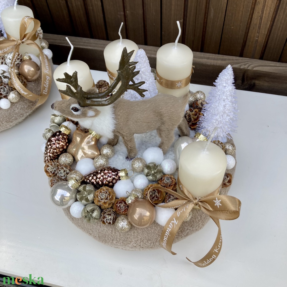 Adventi koszorú szarvassal - karácsony - adventi díszek - adventi koszorú - Meska.hu Adventi koszorú szarvassal - karácsony - adventi díszek - adventi koszorú - Meska.hu