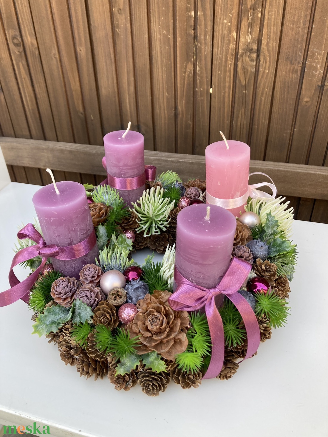 Adventi koszorú  - karácsony - adventi díszek - adventi koszorú - Meska.hu