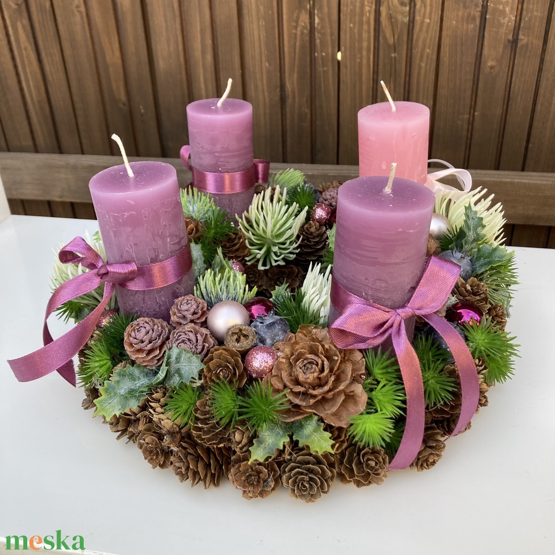 Adventi koszorú  - karácsony - adventi díszek - adventi koszorú - Meska.hu