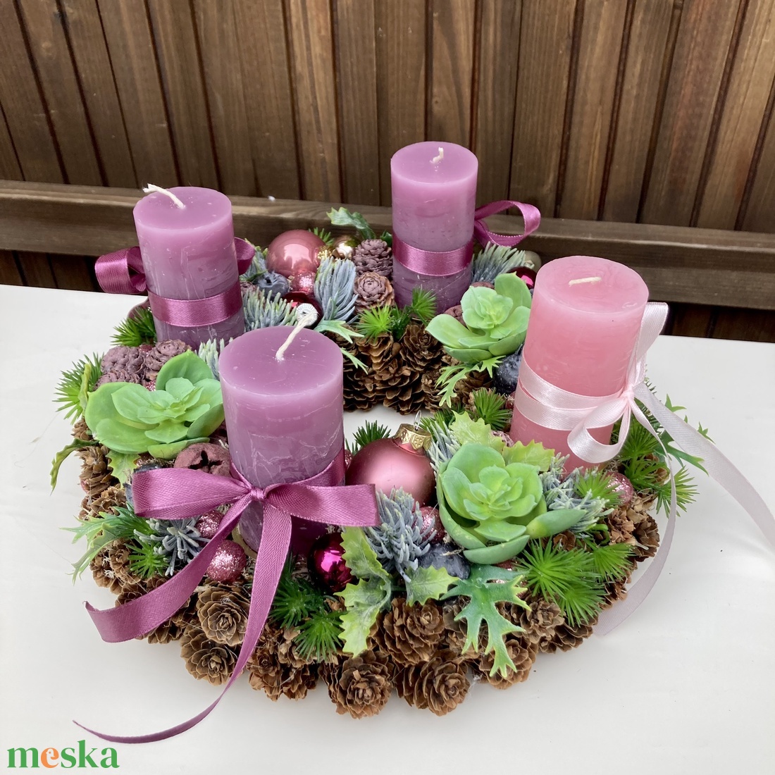 Adventi koszorú  - karácsony - adventi díszek - adventi koszorú - Meska.hu