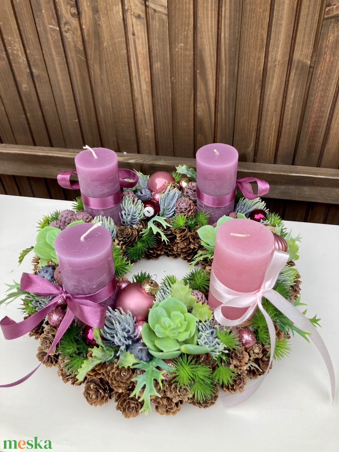 Adventi koszorú  - karácsony - adventi díszek - adventi koszorú - Meska.hu