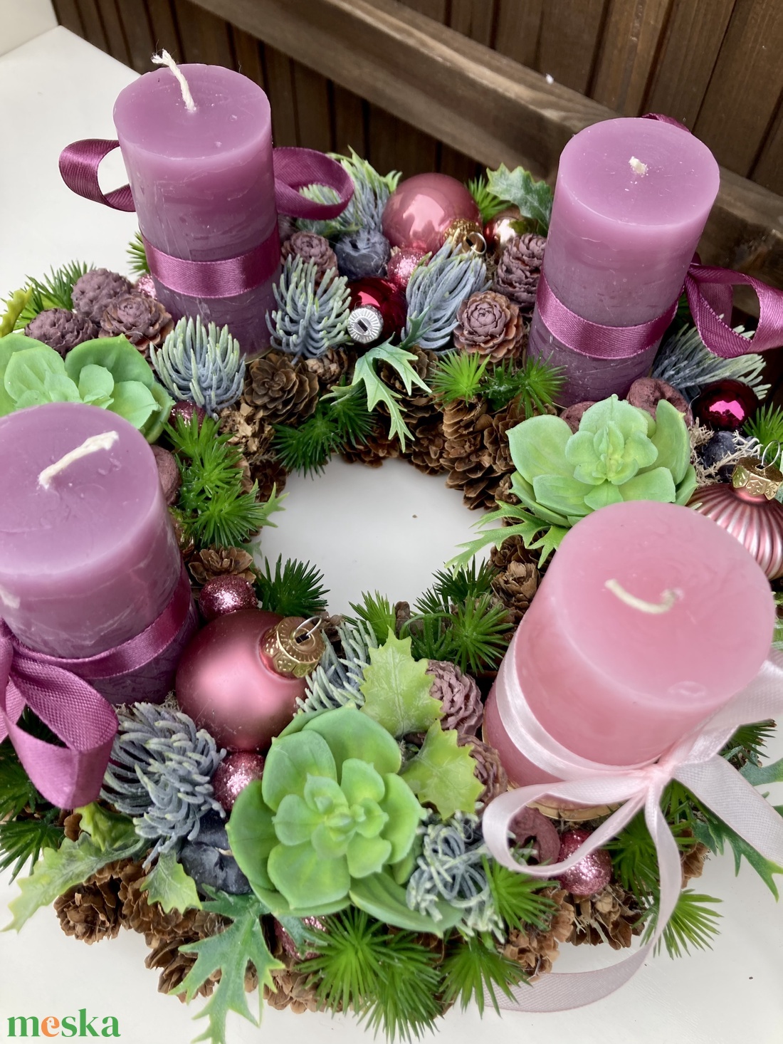 Adventi koszorú  - karácsony - adventi díszek - adventi koszorú - Meska.hu