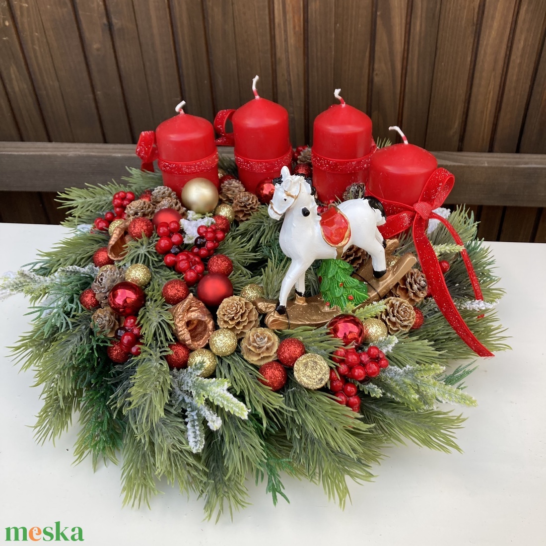 Adventi koszorú - karácsony - adventi díszek - adventi koszorú - Meska.hu