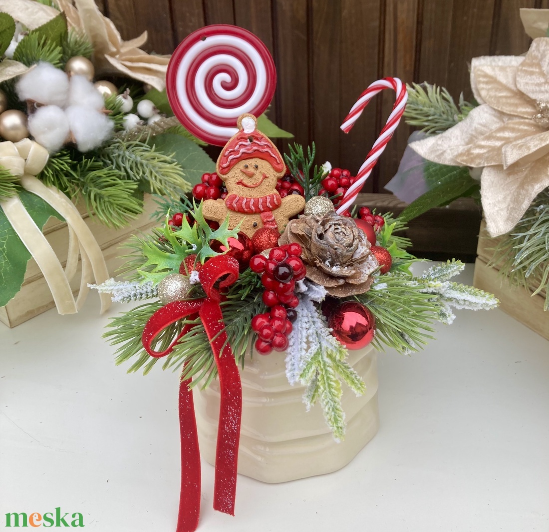 Mézis kar�csonyi asztaldísz - karácsony - karácsonyi lakásdekoráció - karácsonyi lakásdíszek - Meska.hu