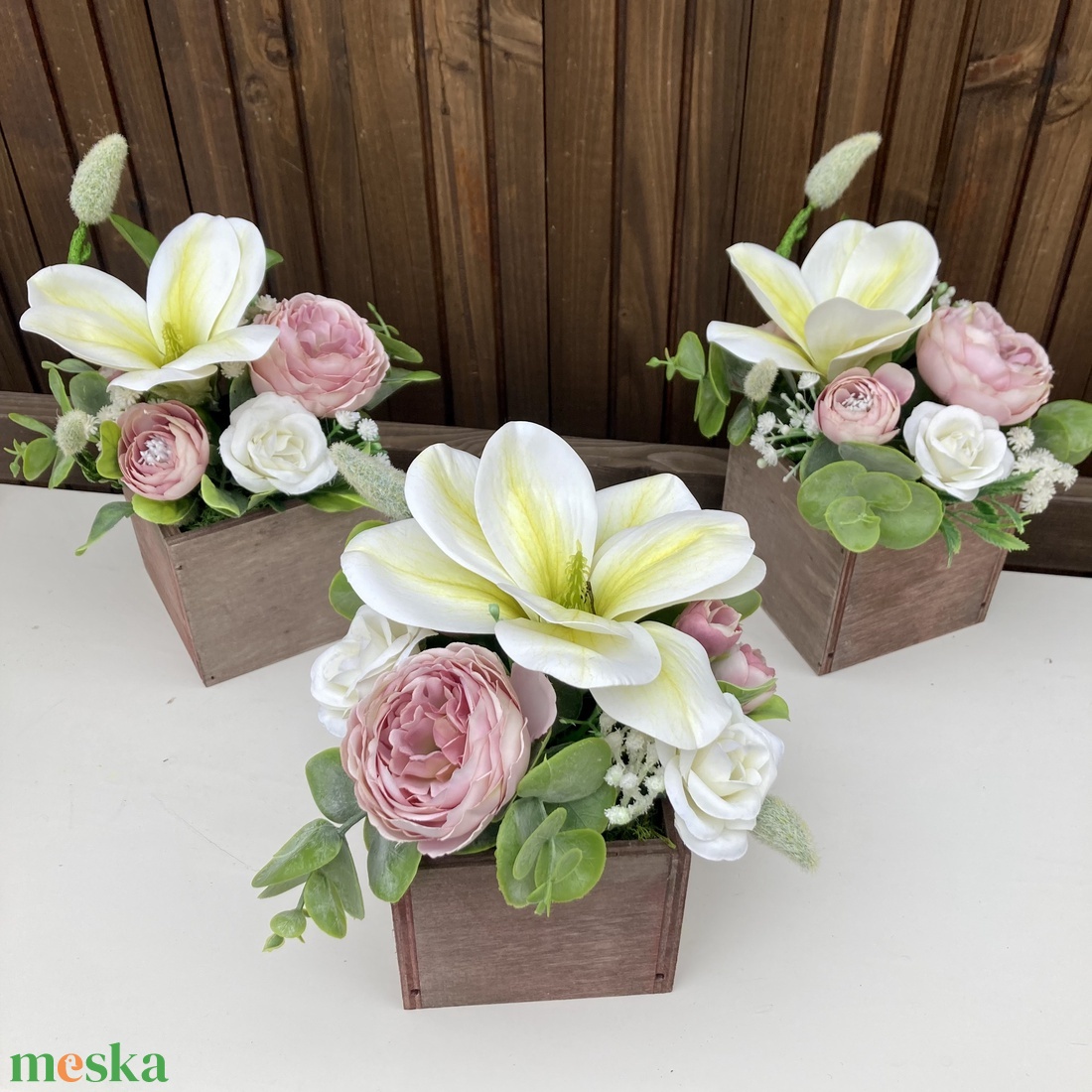 Magnólia asztaldísz 16 cm - otthon & életmód - dekoráció - Meska.hu