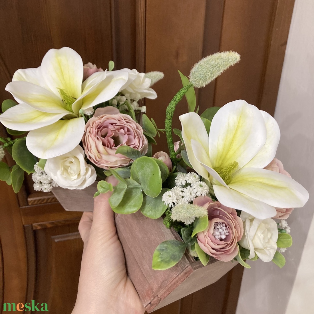 Magnólia asztaldísz 16 cm - otthon & életmód - dekoráció - Meska.hu