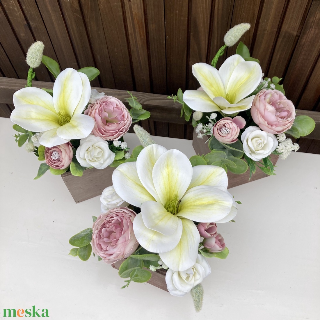 Magnólia asztaldísz 16 cm - otthon & életmód - dekoráció - Meska.hu