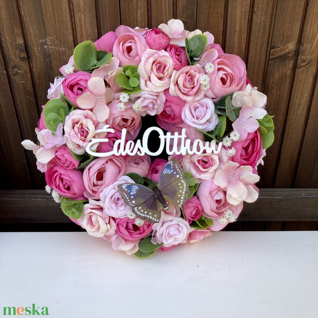 Csupa virágos kopogtató 28 cm - otthon & életmód - dekoráció - ajtó- és ablak dekoráció - ajtódísz & kopogtató - Meska.hu