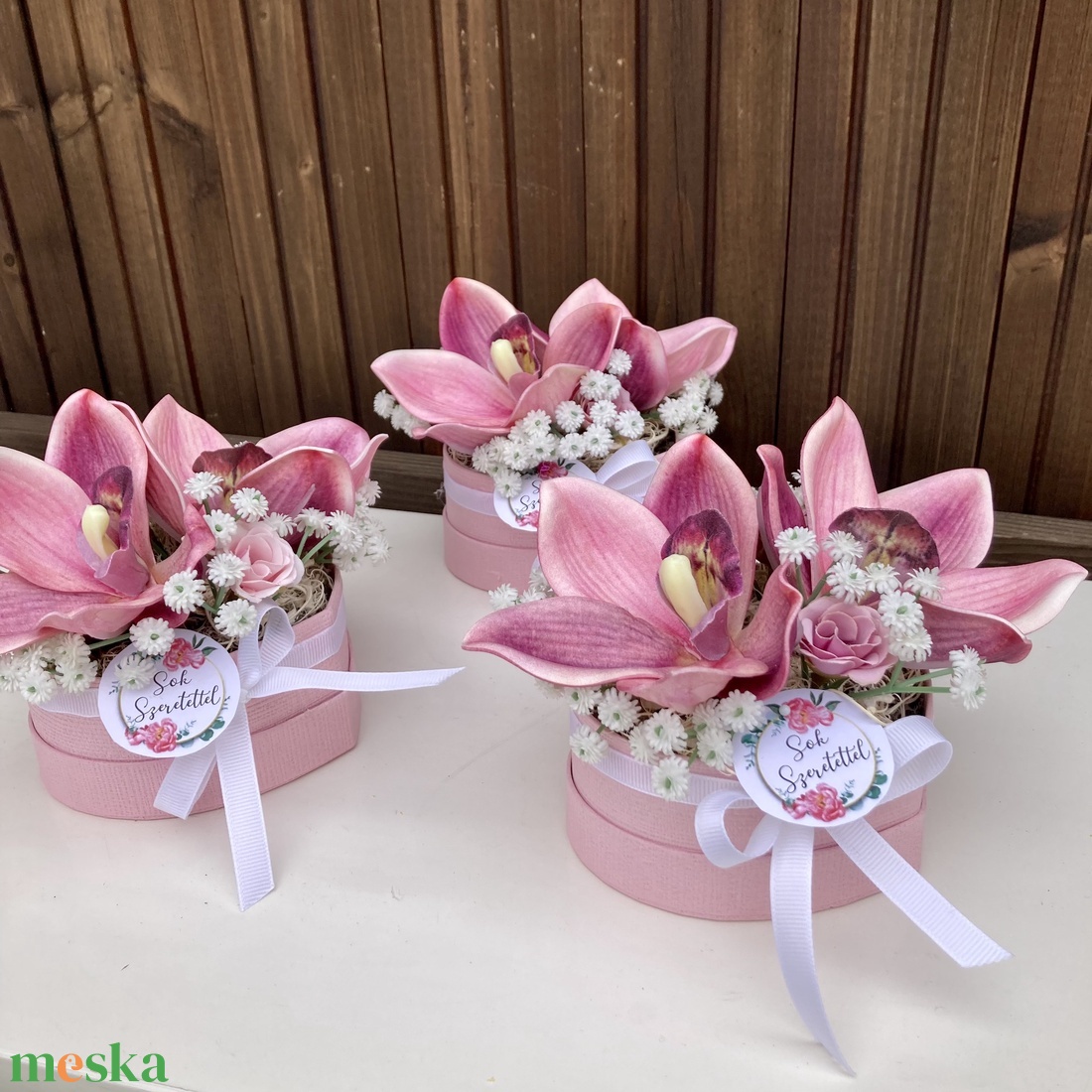 Orchidea ajándék virágbox - otthon & életmód - virágdekoráció - virágok - virágbox - Meska.hu